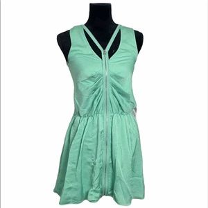 REBECCA Minkoff green short dress size 0 zipper